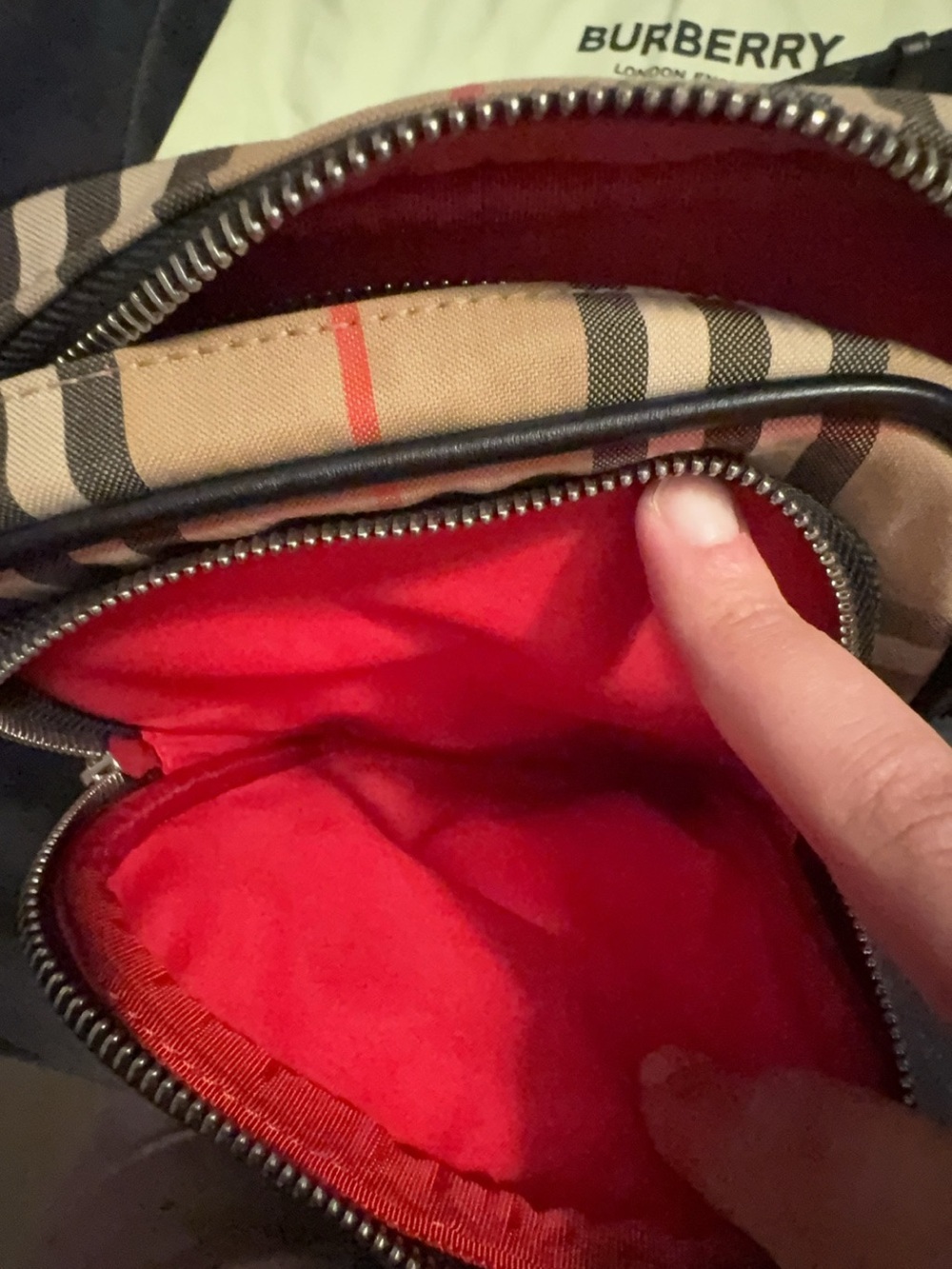 Burberry Beige Vintage Check Crossbody Bag - Picture 5 of 12